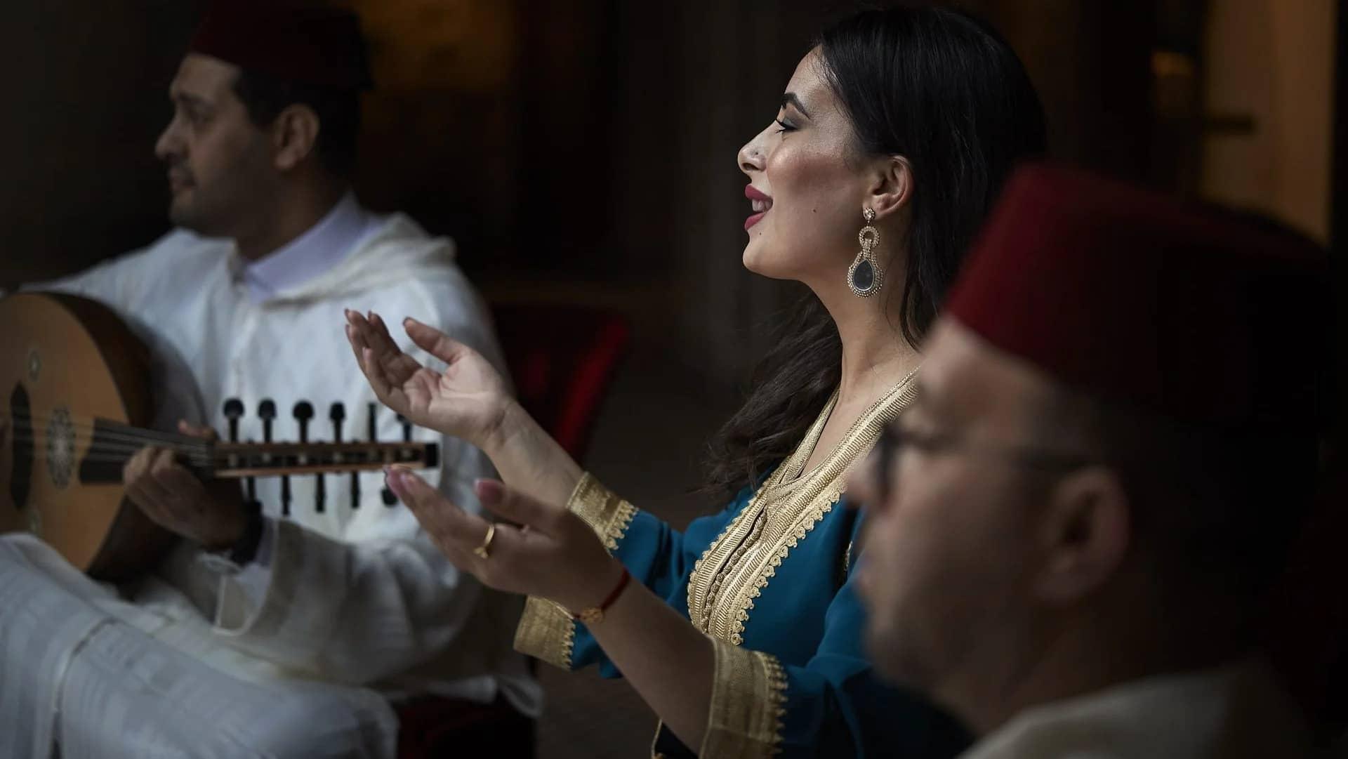 An enchanting evening of traditional Moroccan music at the Royal Mansour during Ramadan , where guests are immersed in the country's rich cultural heritage.